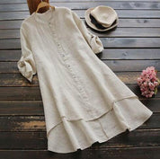 Chemise Della boutonnée en lin
