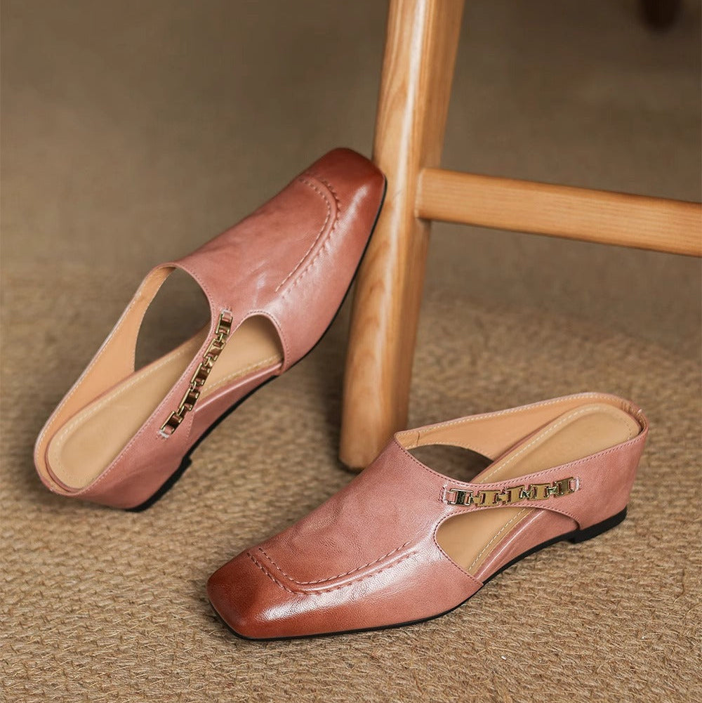 Mules Hattie en cuir