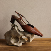 Escarpins Dante à bride arrière en cuir