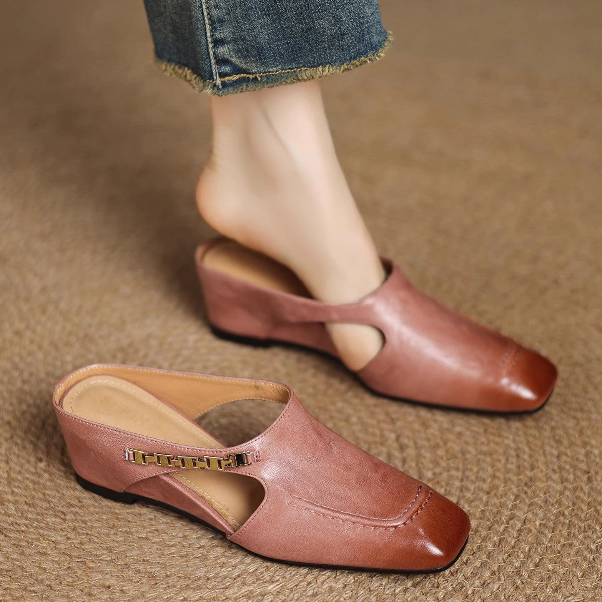 Mules Hattie en cuir