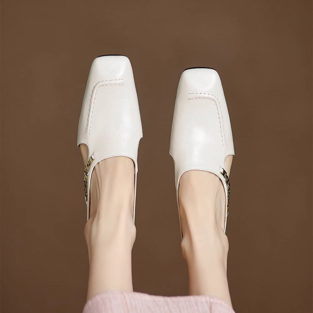 Mules Hattie en cuir