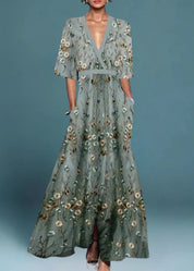 Robe longue Bromley fleurie