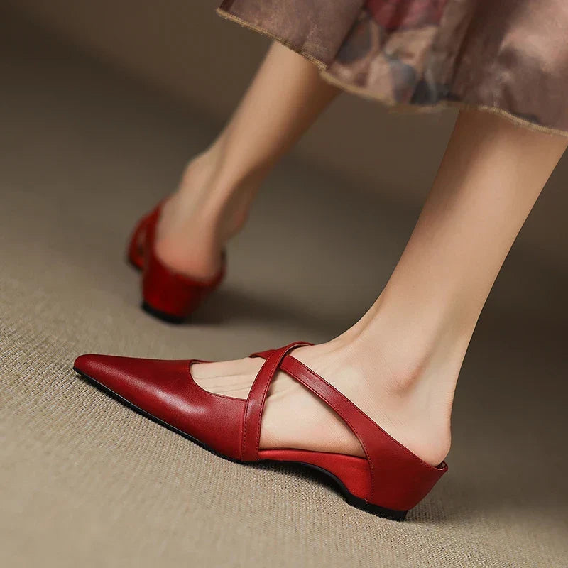 Mules Goldie en cuir