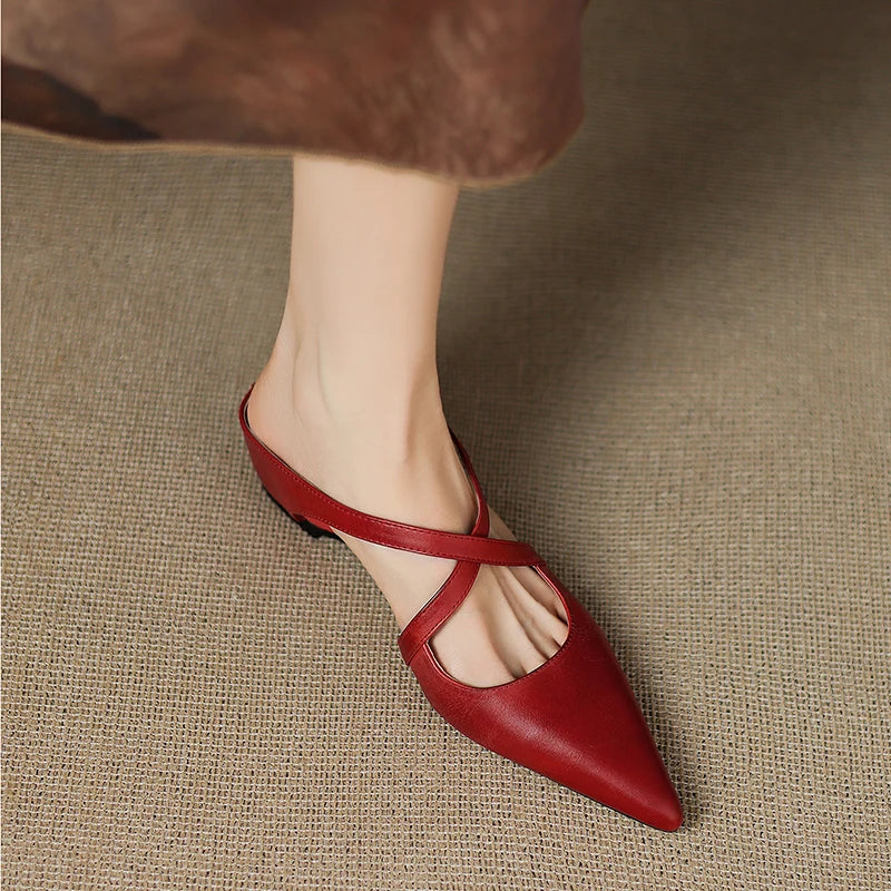 Mules Goldie en cuir