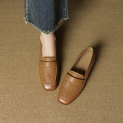 Mocassins Elsie à bout carré en cuir