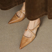 Mules Goldie en cuir