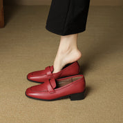 Mocassins Elsie à bout carré en cuir
