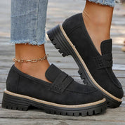 Mocassins Bromley à plateforme en daim