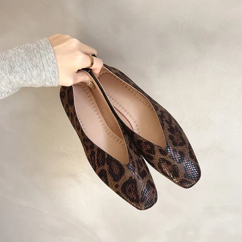Ballerines Kensington léopard en cuir
