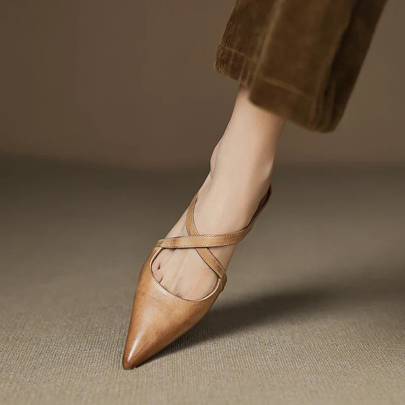 Mules Goldie en cuir