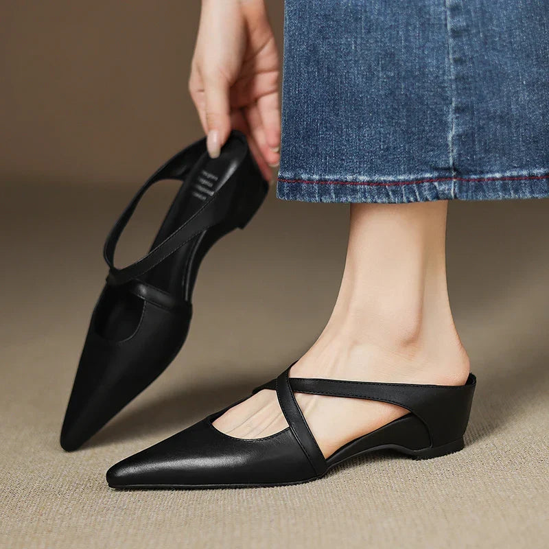 Mules Goldie en cuir