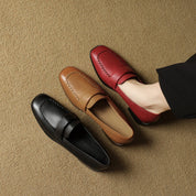 Mocassins Elsie à bout carré en cuir