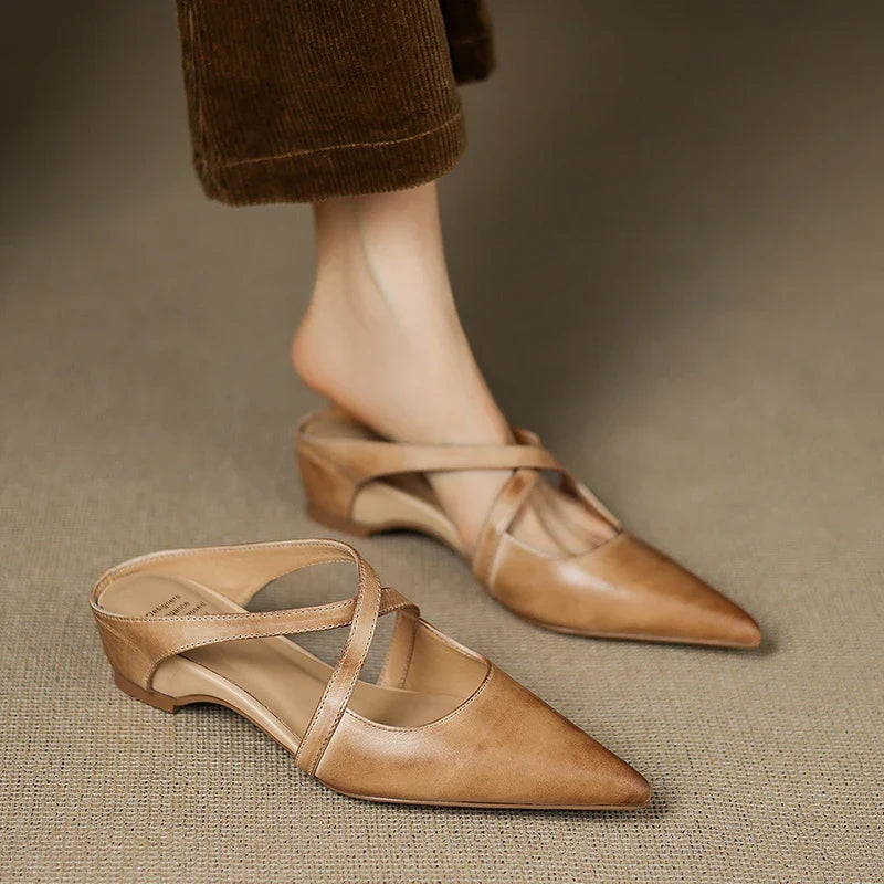 Mules Goldie en cuir