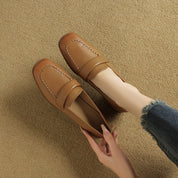 Mocassins Elsie à bout carré en cuir