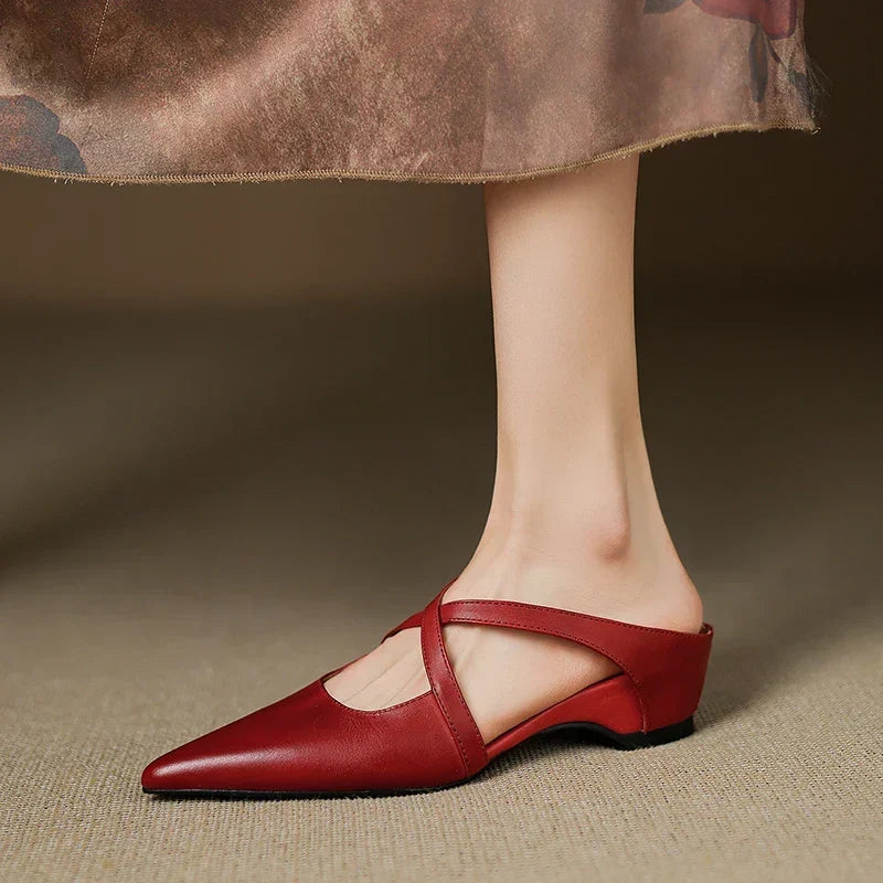 Mules Goldie en cuir