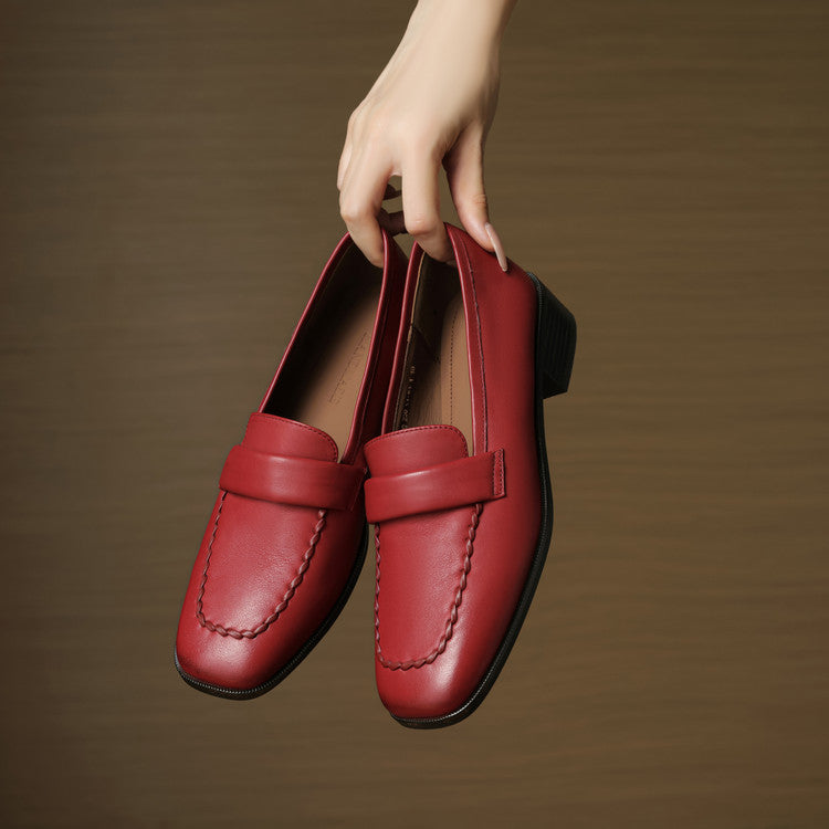Mocassins Elsie à bout carré en cuir