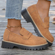 Mocassins Bromley à plateforme en daim
