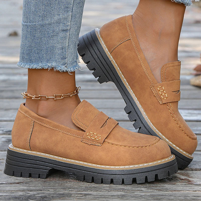 Mocassins Bromley à plateforme en daim