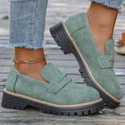 Mocassins Bromley à plateforme en daim