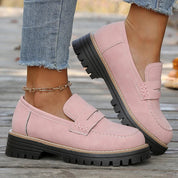 Mocassins Bromley à plateforme en daim