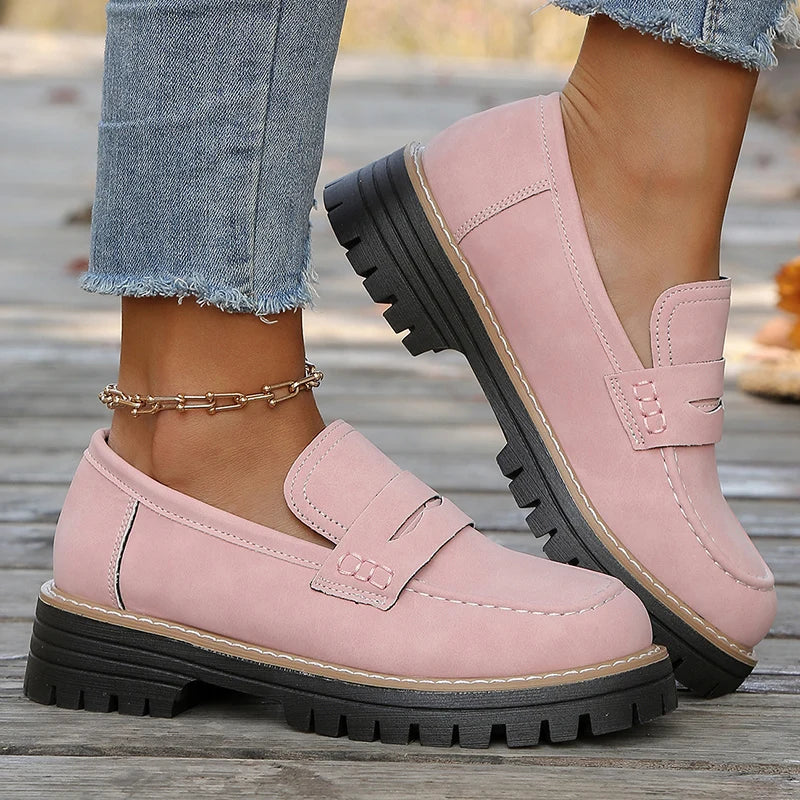 Mocassins Bromley à plateforme en daim