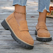 Mocassins Bromley à plateforme en daim