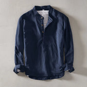 Chemise Caleb col mao en lin