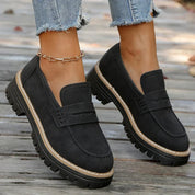 Mocassins Bromley à plateforme en daim
