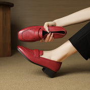 Mocassins Elsie à bout carré en cuir