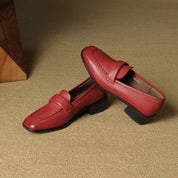 Mocassins Elsie à bout carré en cuir