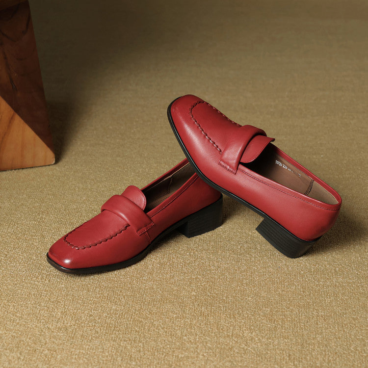 Mocassins Elsie à bout carré en cuir