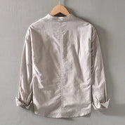 Chemise Caleb col mao en lin