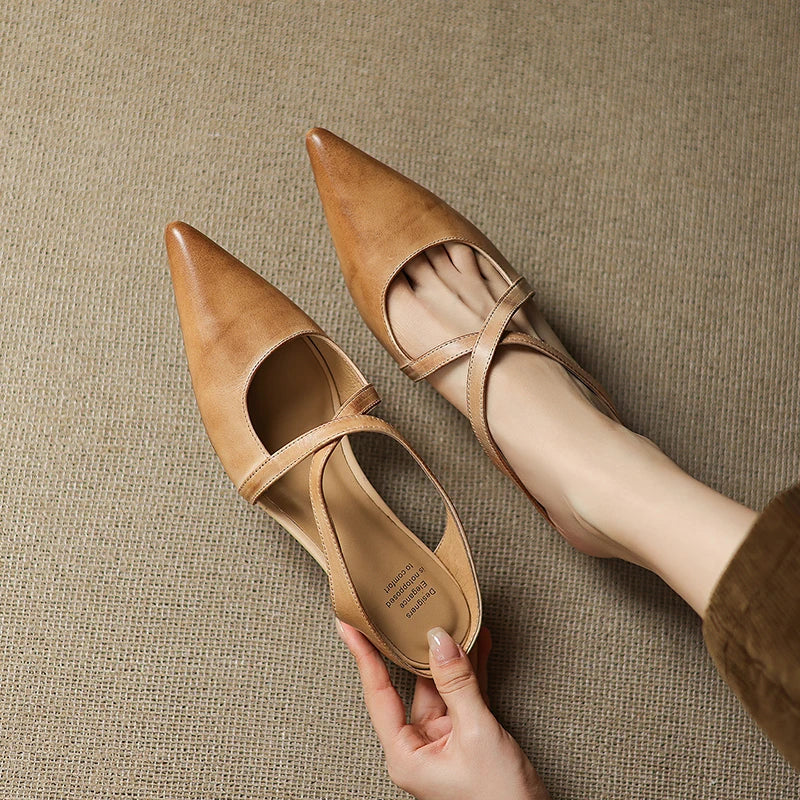 Mules Goldie en cuir