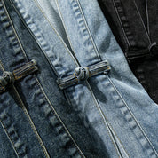 Kimono vintage délavé en denim