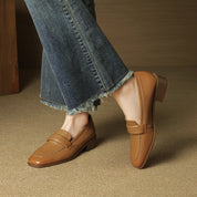 Mocassins Elsie à bout carré en cuir