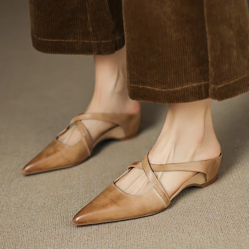Mules Goldie en cuir