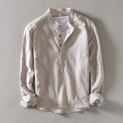 Chemise Caleb col mao en lin