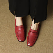 Mocassins Elsie à bout carré en cuir