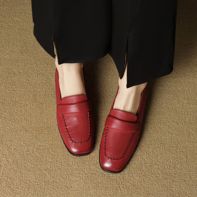 Mocassins Elsie à bout carré en cuir