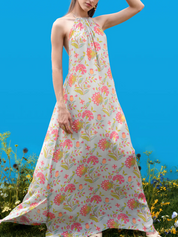 Robe longue Halter-back