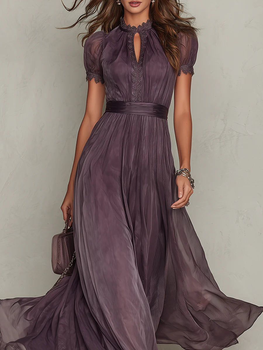 Robe longue Vivienne en dentelle