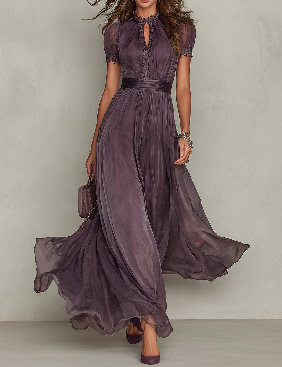 Robe longue Vivienne en dentelle