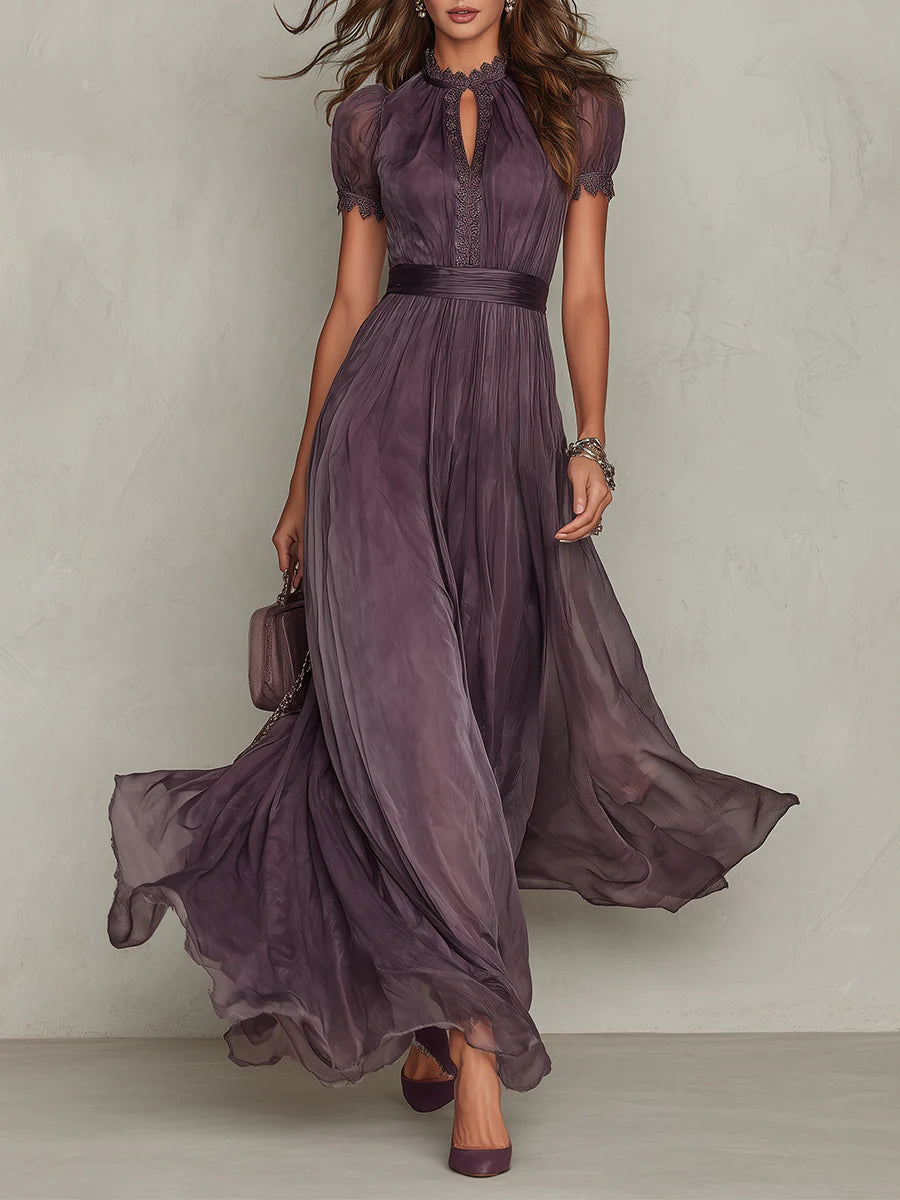 Robe longue Vivienne en dentelle