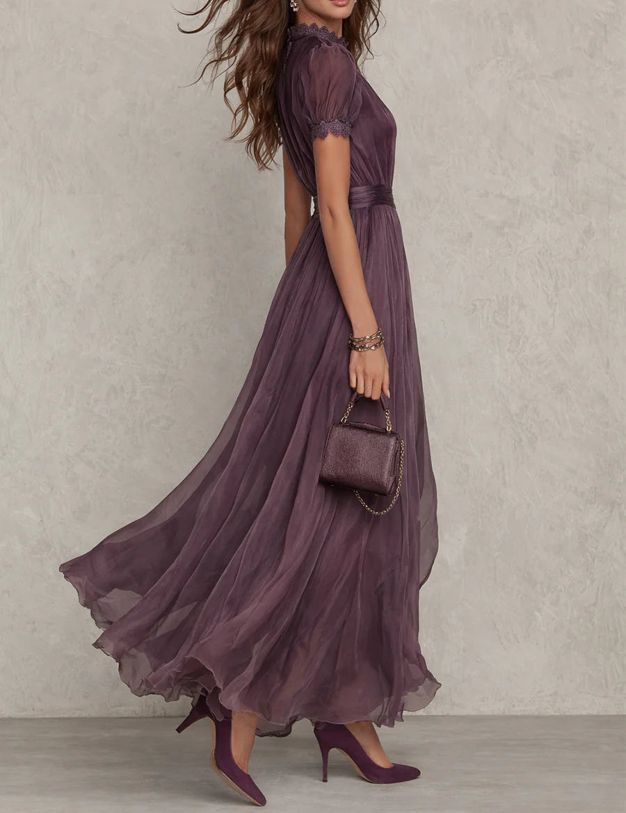 Robe longue Vivienne en dentelle