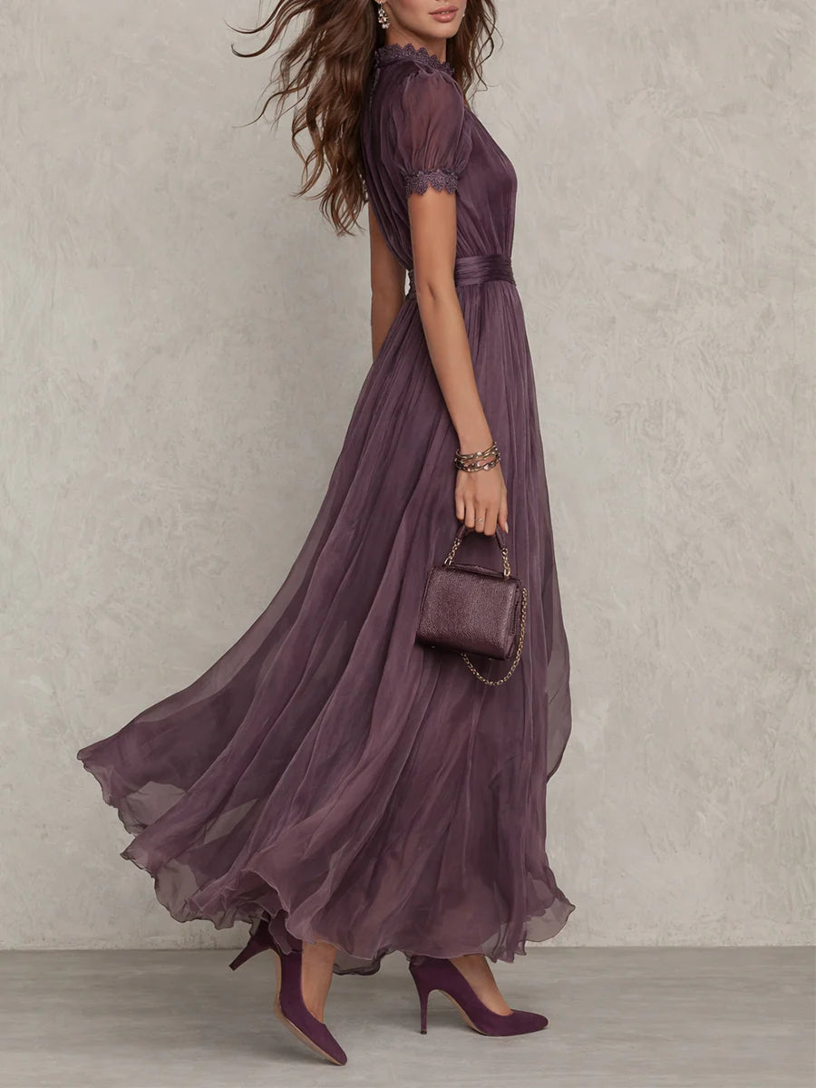 Robe longue Vivienne en dentelle