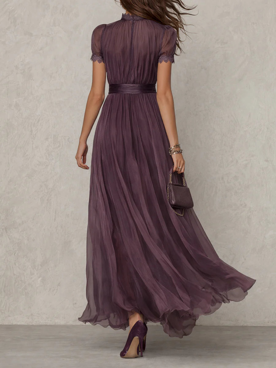 Robe longue Vivienne en dentelle