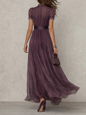 Robe longue Vivienne en dentelle