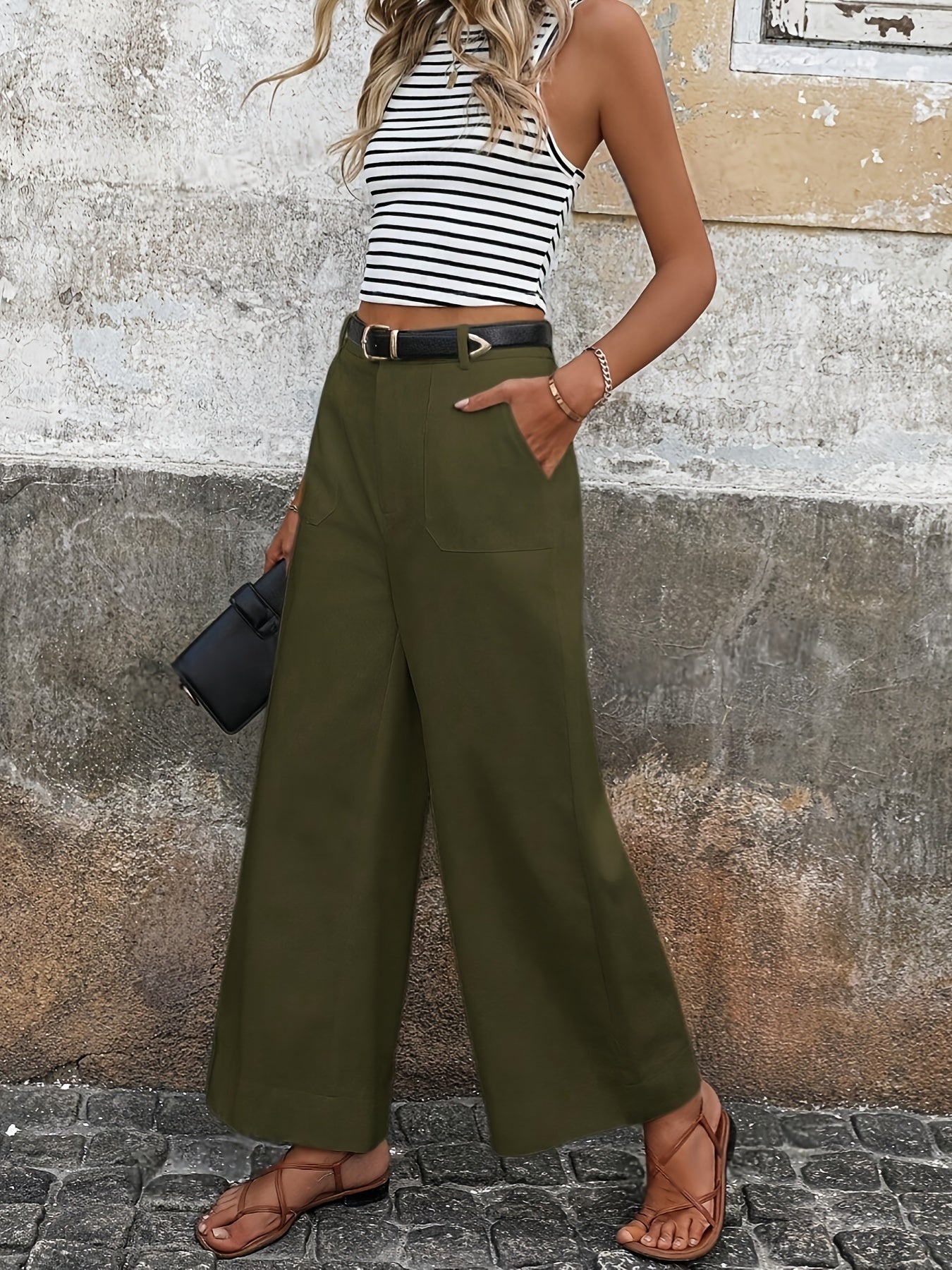 Pantalon Mara taille haute ample