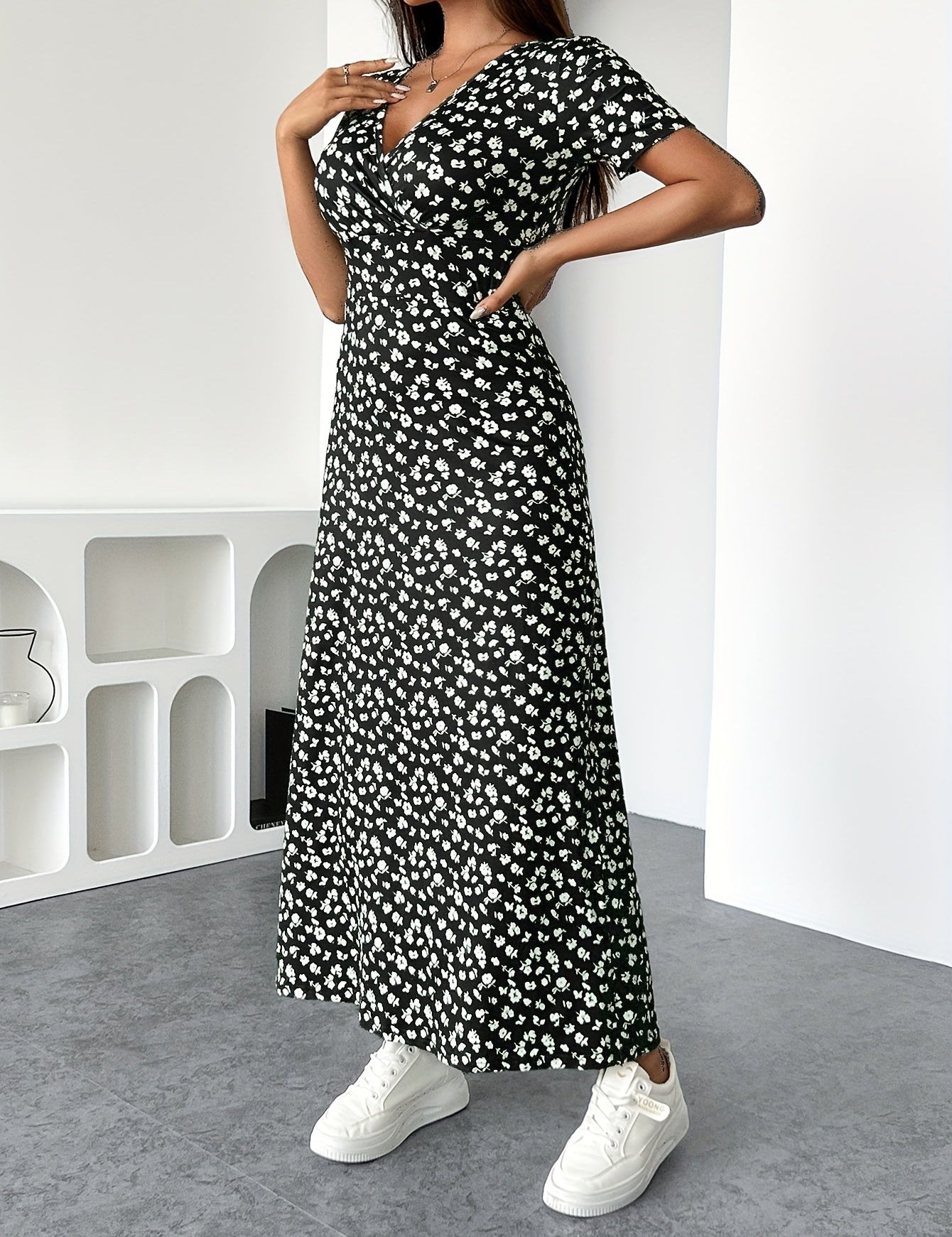 Robe Isla à volants en maille