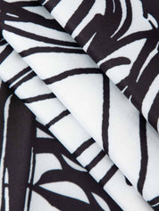 Robe courte à imprimé graphique manches courtes